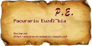 Pacurariu Euzébia névjegykártya